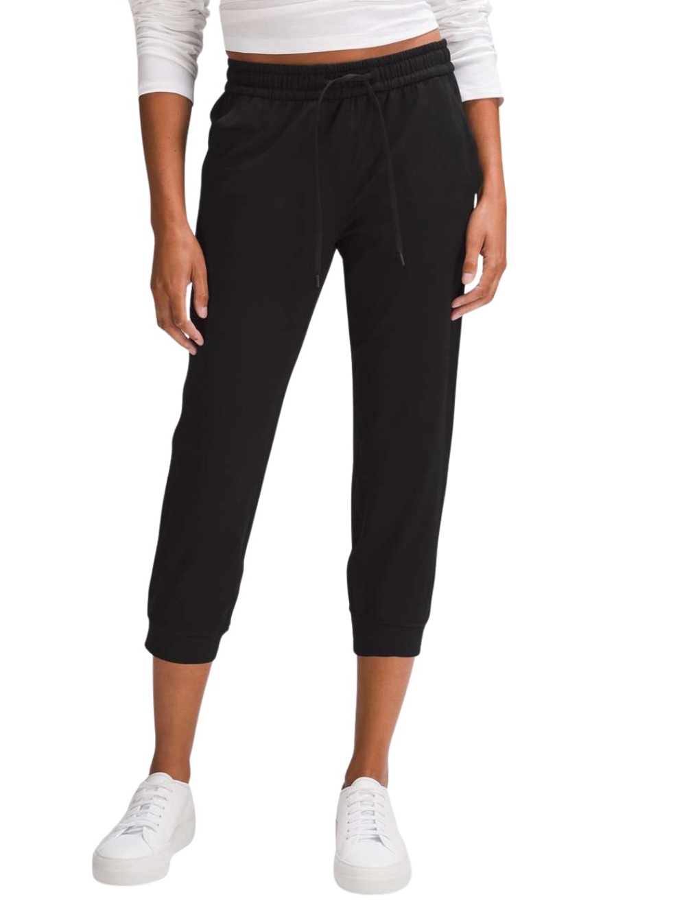 Lululemon Soft Jersey Classic-Fit Mid-Rise Cropped Jogger Size 4 Black